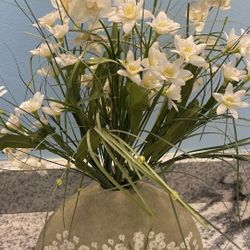 Artificial Flower Arrangement in Decorative Vase Check More Picture 