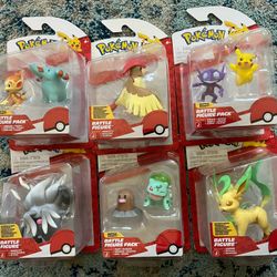 NEW Pokemon 2025 Battle Figure FULL SET Annihlape Diglet Leafeon Phanpy Pidgeoto