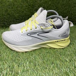 Brooks Levitate 6 Womens Size 9B Shoes Gray Yellow Running Walking Gym Cushion