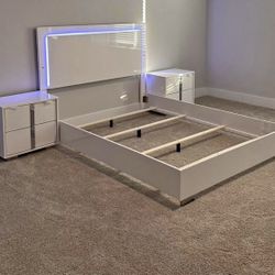 HIGH GLOSS WHITE bedroom set 🤍🤍✅🤍🤍