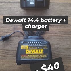 Dewalt 14.4v Battery + Charger