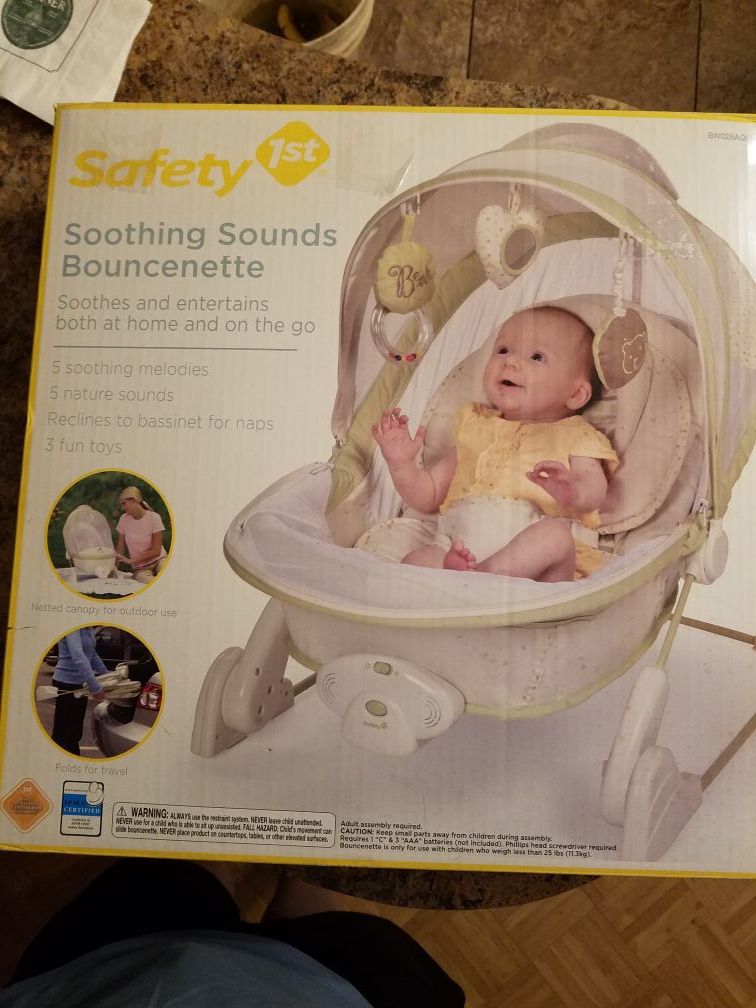 soothing sounds bouncenette safety 1st bouncer