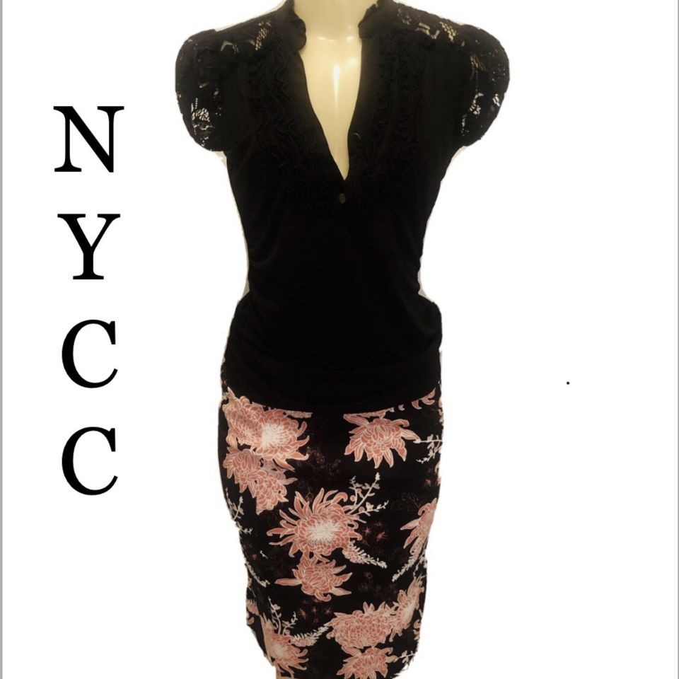 New York Clothing Co Sz Small Pink/Bl