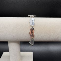 Peru Sterling Silver Inspirational Bracelet