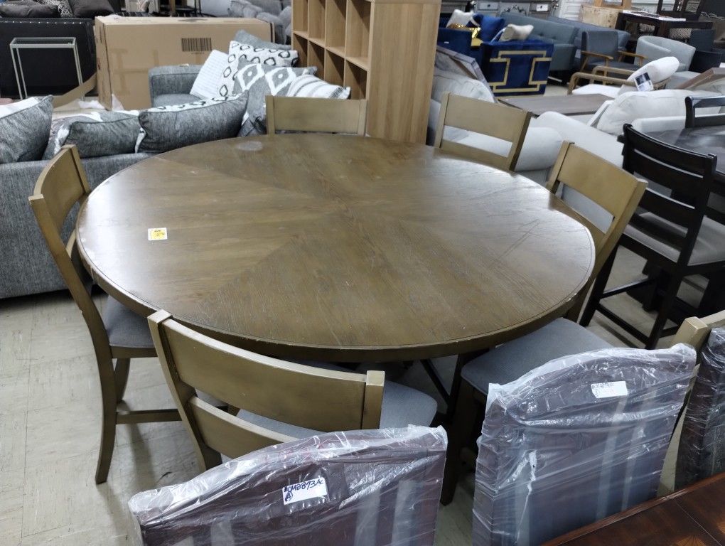 Larger Open Box Dining Table Set With 6 Chairs