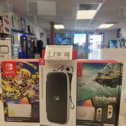 Nintendo Switch Splatoon 3 & The Legend Of Zelda Edition Brand New With Free Case Cash Deal $359