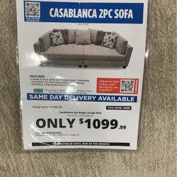 Casablanca Beige 2piece Lounging Sectional 