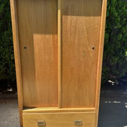 Vintage Mid Century Modern Armoire 