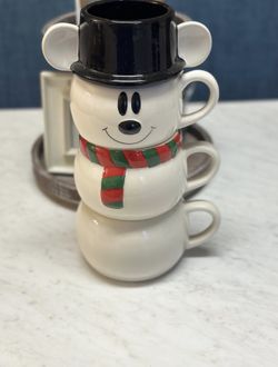 Disney Snowman Mickey Mug Stacker 