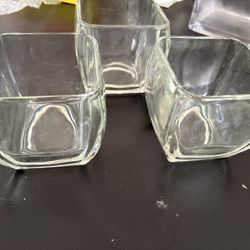 4 Heavy Jars For Candy/ Candles/ Florals