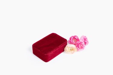 Velvet Necklace Box | Red Wine Color