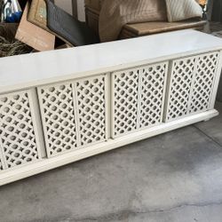 Beautiful, Solid Low white storage Cabinet or, L TV Console 