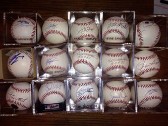 Lot of 15 authentic mlb signed baseballs