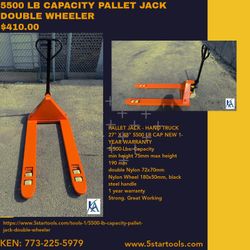 5500 LB CAPACITY PALLET JACK DOUBLE WHEELER