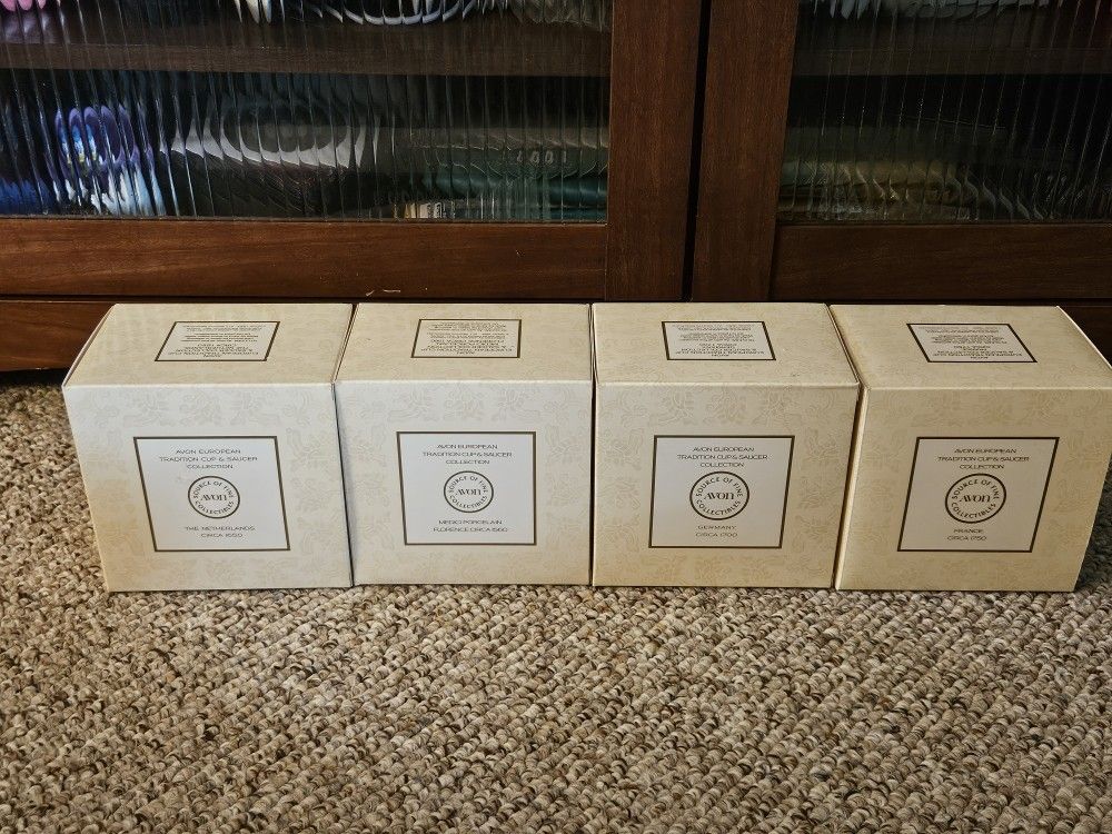 Avon European Traditional Cup And Saucer Collection