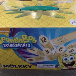 Spongebob Squarepants Mölkky Wooden Pins Game