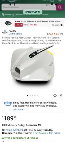 Cordless Robotic Pool Cleaner - Brand new 