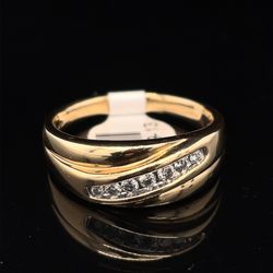 14KT Yellow Gold Diamond Ring 8.40g Size 11 178989/13
