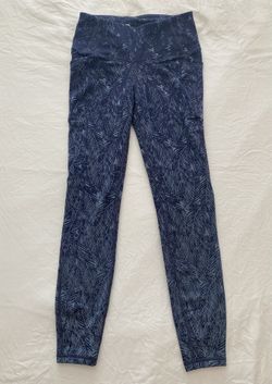 All in Motion Blue Patterned Leggings with Wide Waistband