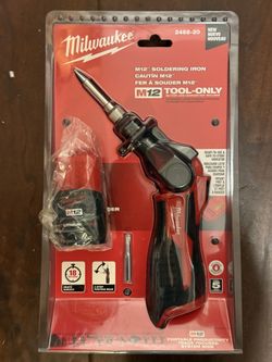 Milwaukee M12 12-Volt Lithium-Ion Cordless Soldering Iron With 2.0ah Battery