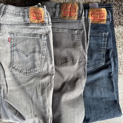 Jeans - Men’s Levi and Lucky Brand 