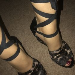 New Wedge Size 8 With Strappy Lace $45 Firm PUO 