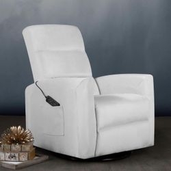Faux Leather Seating Rotating, massaging and rocking chair 