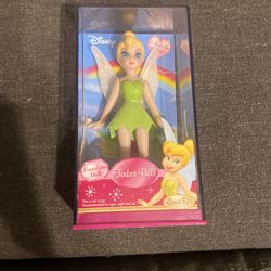 Disney Tinkerbell 5” Porcelain Doll Brass Key Keepsakes 2005 NIB Tinker Bell