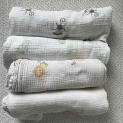 Cotton Muslin Swaddle 4-Pack