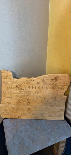 Oregon State Shape Laser Engraved Wood Cutting Board