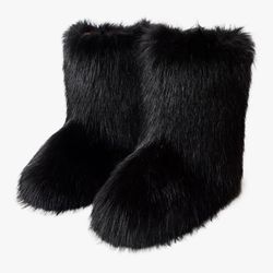 Furry Faux Fur Boots For Women In Winter