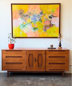 Vintage 1960s Thomasville Omega Walnut Dresser