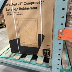 Ca'Lefort 24 Inch Beverage Refrigerator,180 Cans Beverage Cooler with Stainless Steel Glass Door for Home, Bar, Office