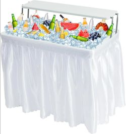 Ice Cooler Folding Table with skirt /NEW