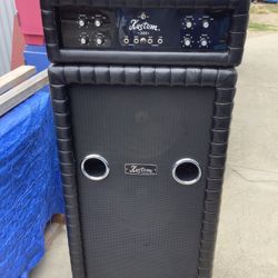 Kustom 200 Amp Head With Rare 3 12” CTS Speaker Cabinet Works Great!