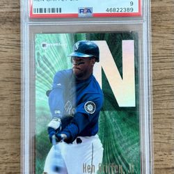 1995 Emotion KEN GRIFFEY JR N-Tense Insert #6 PSA 9 Mint Mariners Low Pop