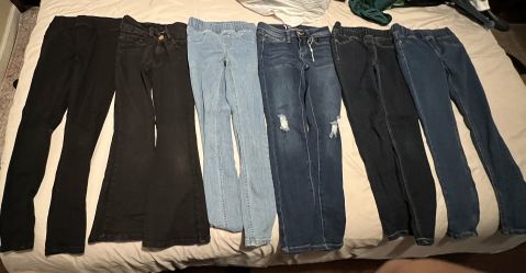girl jeans size 10 all pieces for $12