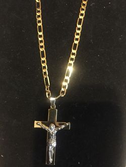 Jesus on the cross 18karat Rolled gold