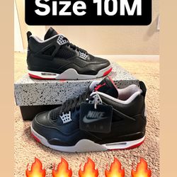 Nike Air Jordan 4 retro  “Bred Reimagined” Size 10M