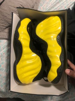 Foamposite optic yellow black size 12