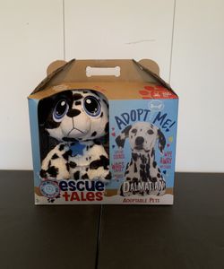 Rescue Tales Adoptable Pet Dalmatian Interactive Plush Pet Toy