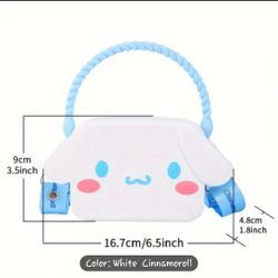 Kawaii White Cinnamonroll Bag, Sanrio Design Silicone Satchel Bag