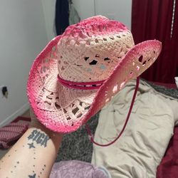 Pink + White Cowgirl Hat