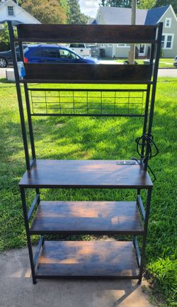 Shelves with Plug in Outlet (Coffee Bar)