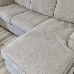 Greaves Light Gray 85” Reversible Sofa with Chaise
