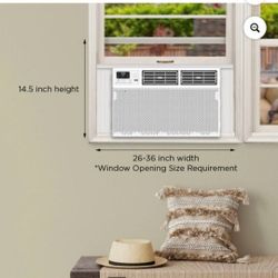 TLC10,000 BTU Smart Window Air Conditioner, Fan & Dehumidifier, 450 Sq. Ft., Remote Control, Works w