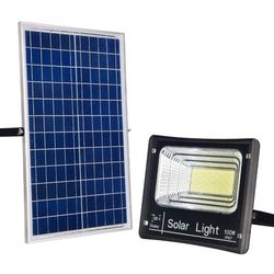 100W Solar Flood Light Outdoor Dusk to Dawn with Remote Control 324 LEDs 5000 Lumen Lamp for Yard, Swimming Pool, Garage, Warehouse, Playground, Hotel