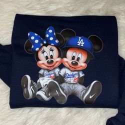 Mickey and minnie x dodgers crewneck
