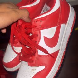 Red Nike Dunks Low (read description)