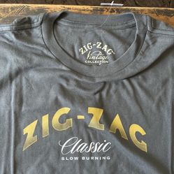 Zig-Zag French Orange T shirt  Vintage Black 